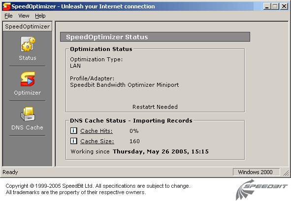 SpeedOptimizer Screenshot
